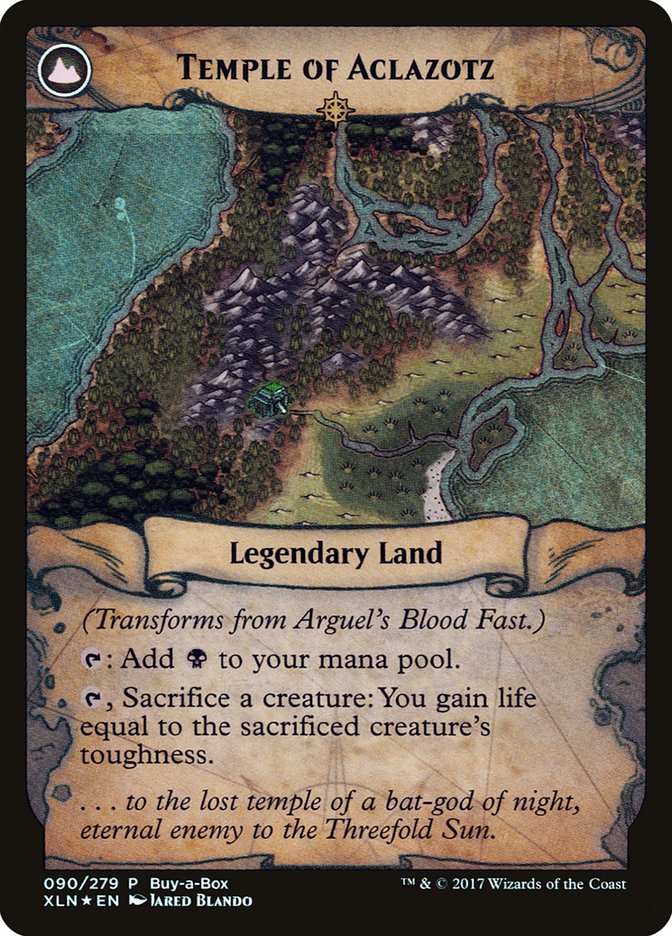 Arguel's Blood Fast // Temple of Aclazotz (Buy-A-Box) [Ixalan Treasure Chest] - Image 2