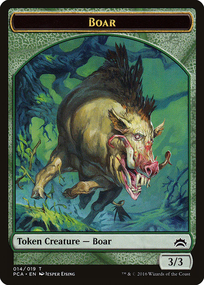 Goblin // Boar Double-Sided Token [Planechase Anthology Tokens] - Image 2