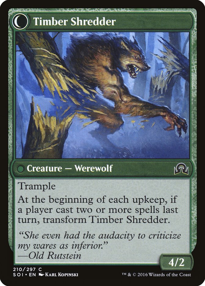 Hinterland Logger // Timber Shredder [Shadows over Innistrad] - Image 2