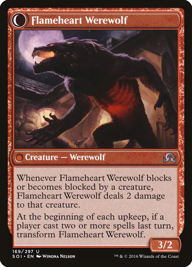 Kessig Forgemaster // Flameheart Werewolf [Shadows over Innistrad] - Image 2