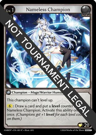 Nameless Champion (Mage/Warrior) (001) [Mortal Ambition Draft Pack]