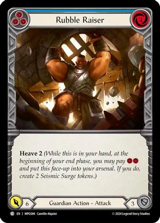 Rubble Raiser (Blue) [MPG084] (Mastery Pack Guardian)  Rainbow Foil