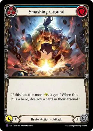 Smashing Ground [SUP132] (Super Slam)  Rainbow Foil