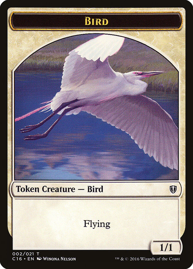 Spirit (006) // Bird (002) Double-Sided Token [Commander 2016 Tokens] - Image 2