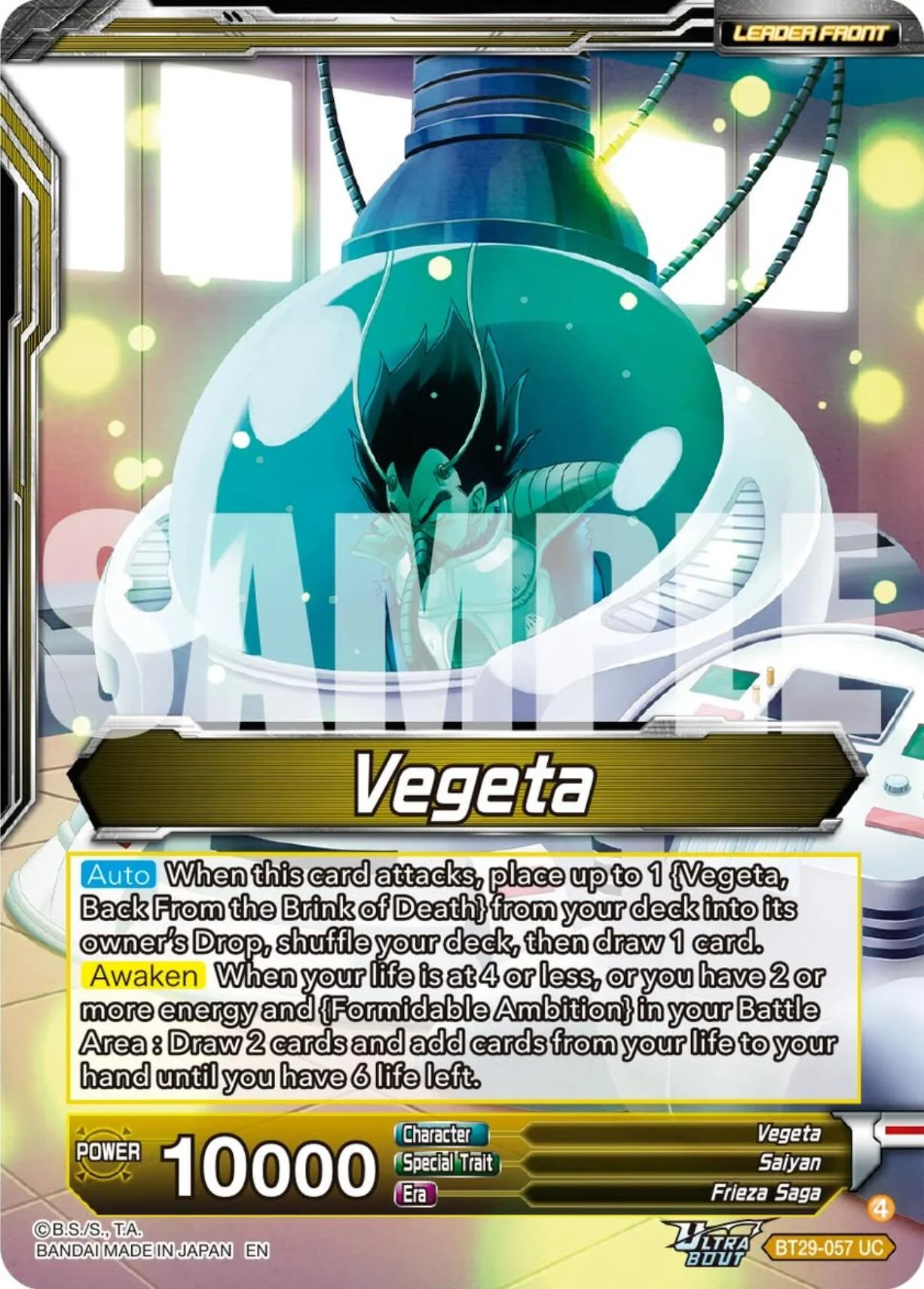 Vegeta // Vegeta, Warrior Race Pride (BT29-057) [Fearsome Rivals] - Image 2